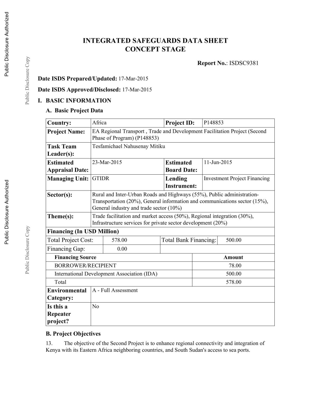 World Bank Document