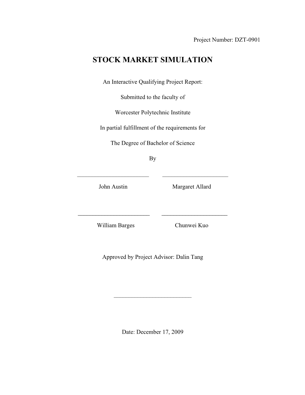 Stock Market Simulation