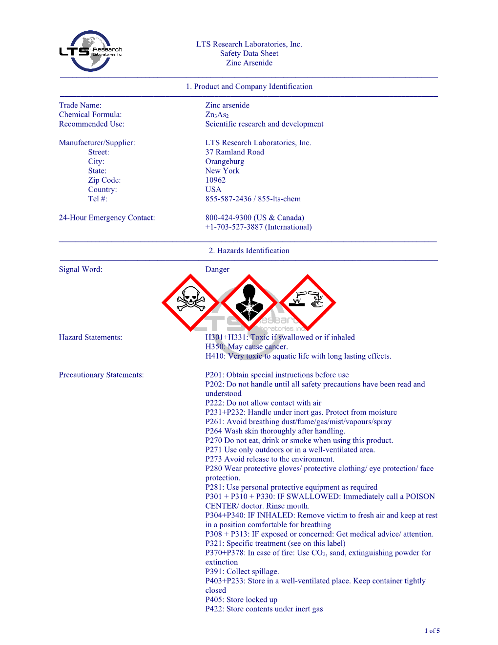 Material Safety Data Sheet