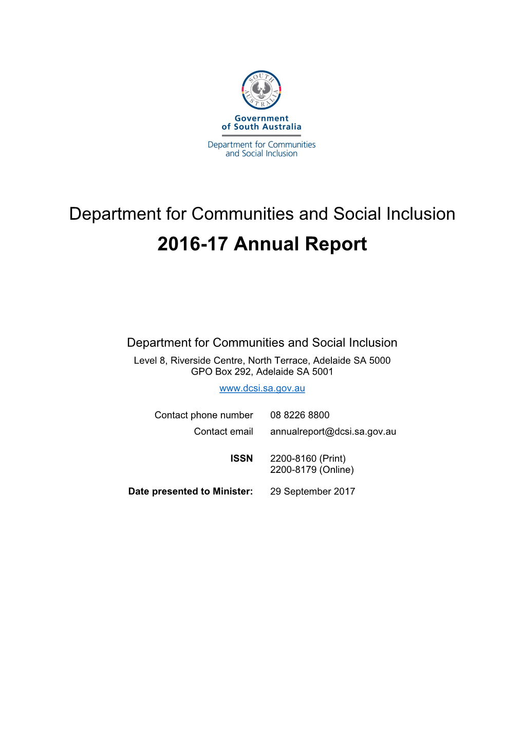 2016-17 DCSI Annual Report