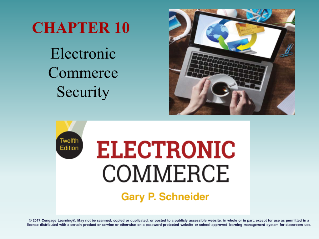 Electronic Commerce Security CHAPTER 10