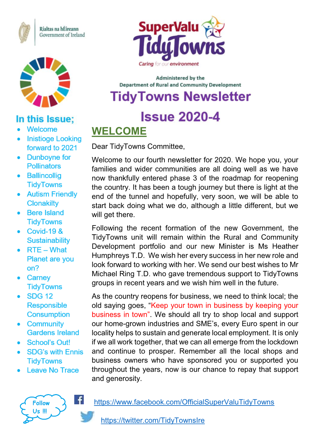 Committee Newsletter No.4 of 2020