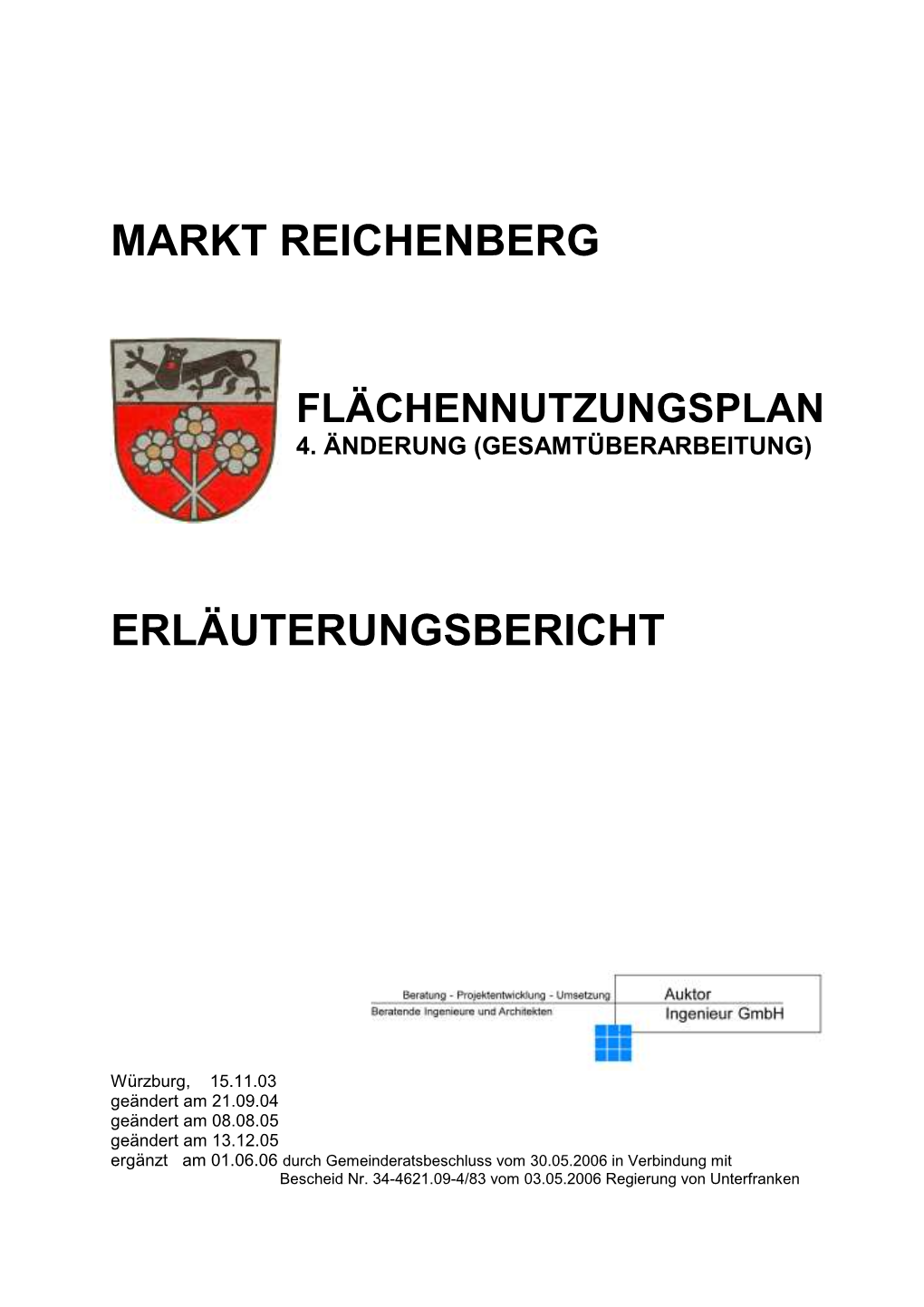 Markt Reichenberg Erläuterungsbericht