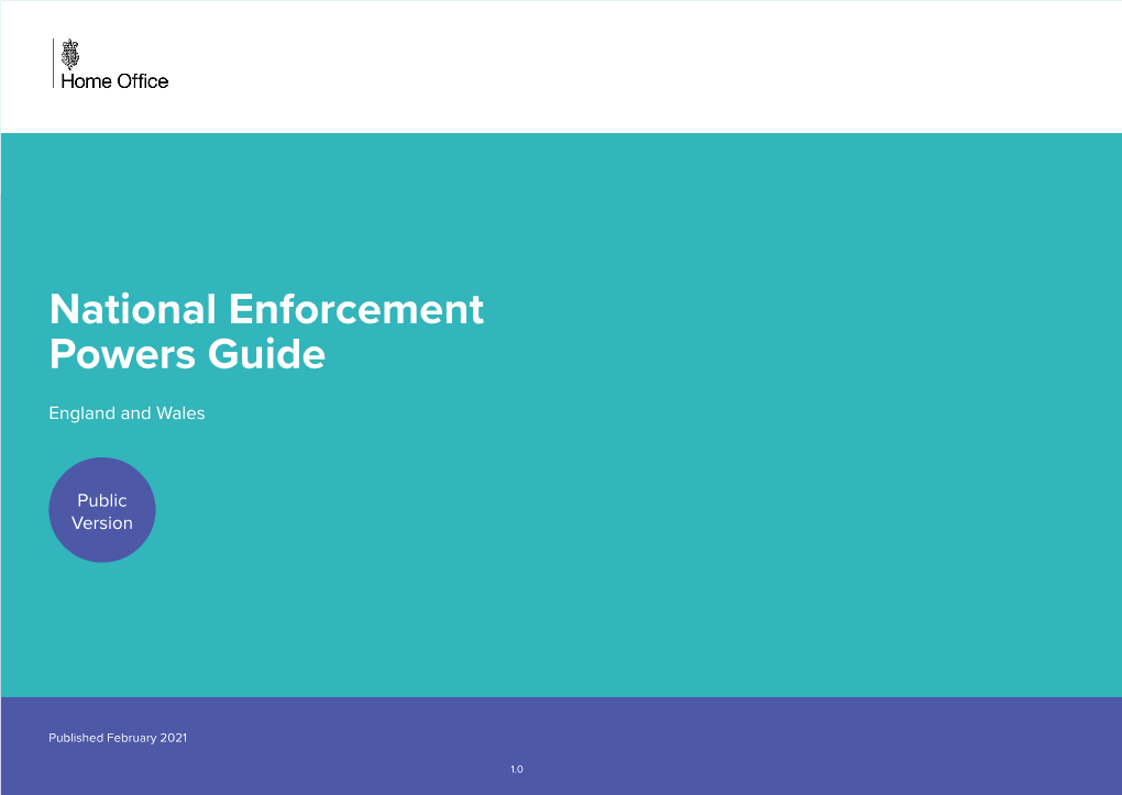 National Enforcement Powers Guide National Enforcement Powers Guide