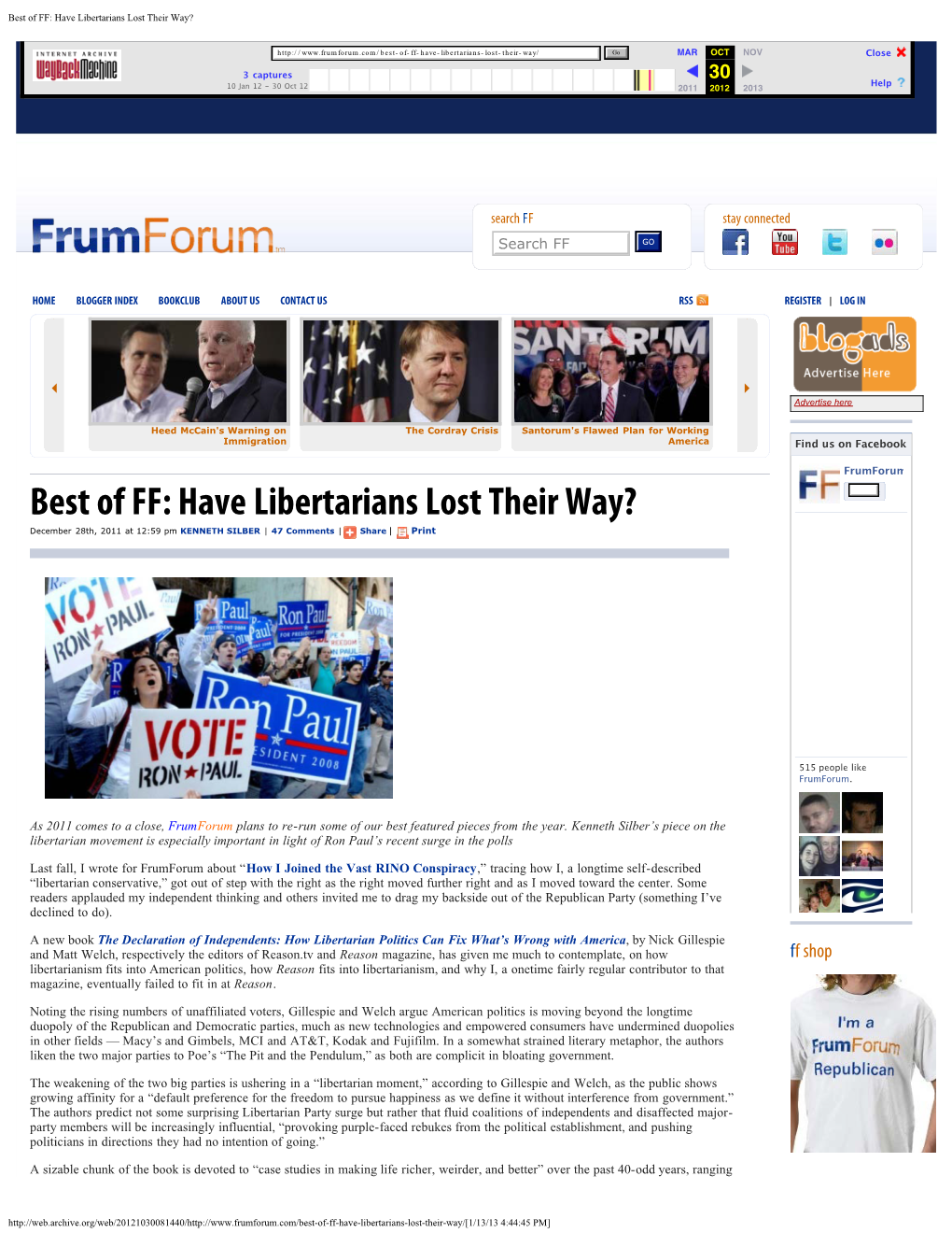 Best of FF: Have Libertarians Lost Their Way?