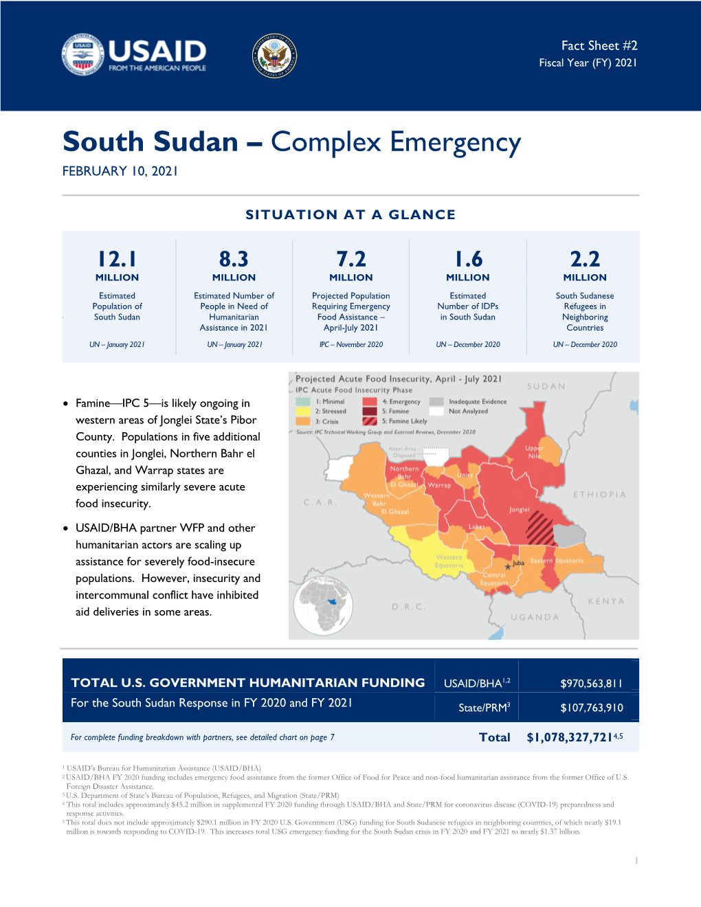 South Sudan – Complex Emergency FEBRUARY 10, 2021