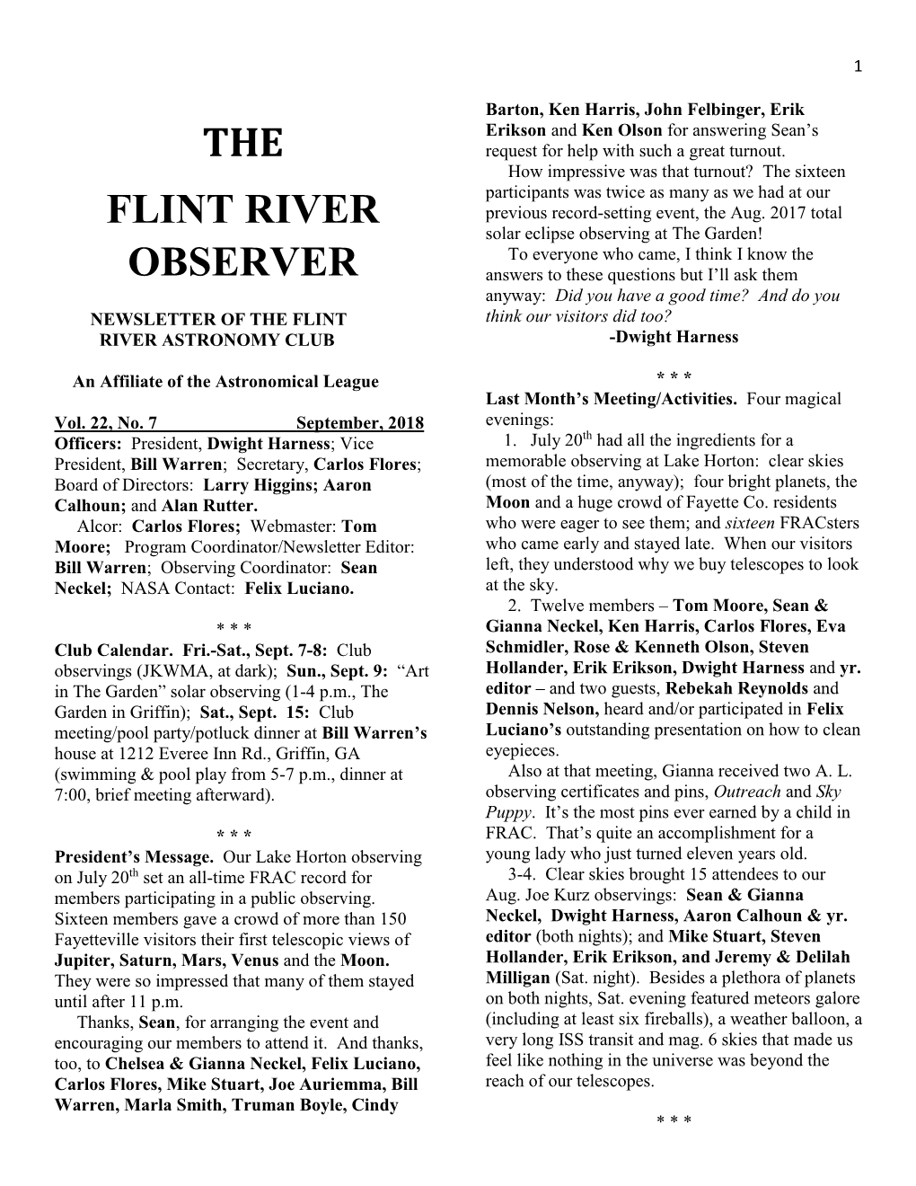 The Flint River Observer