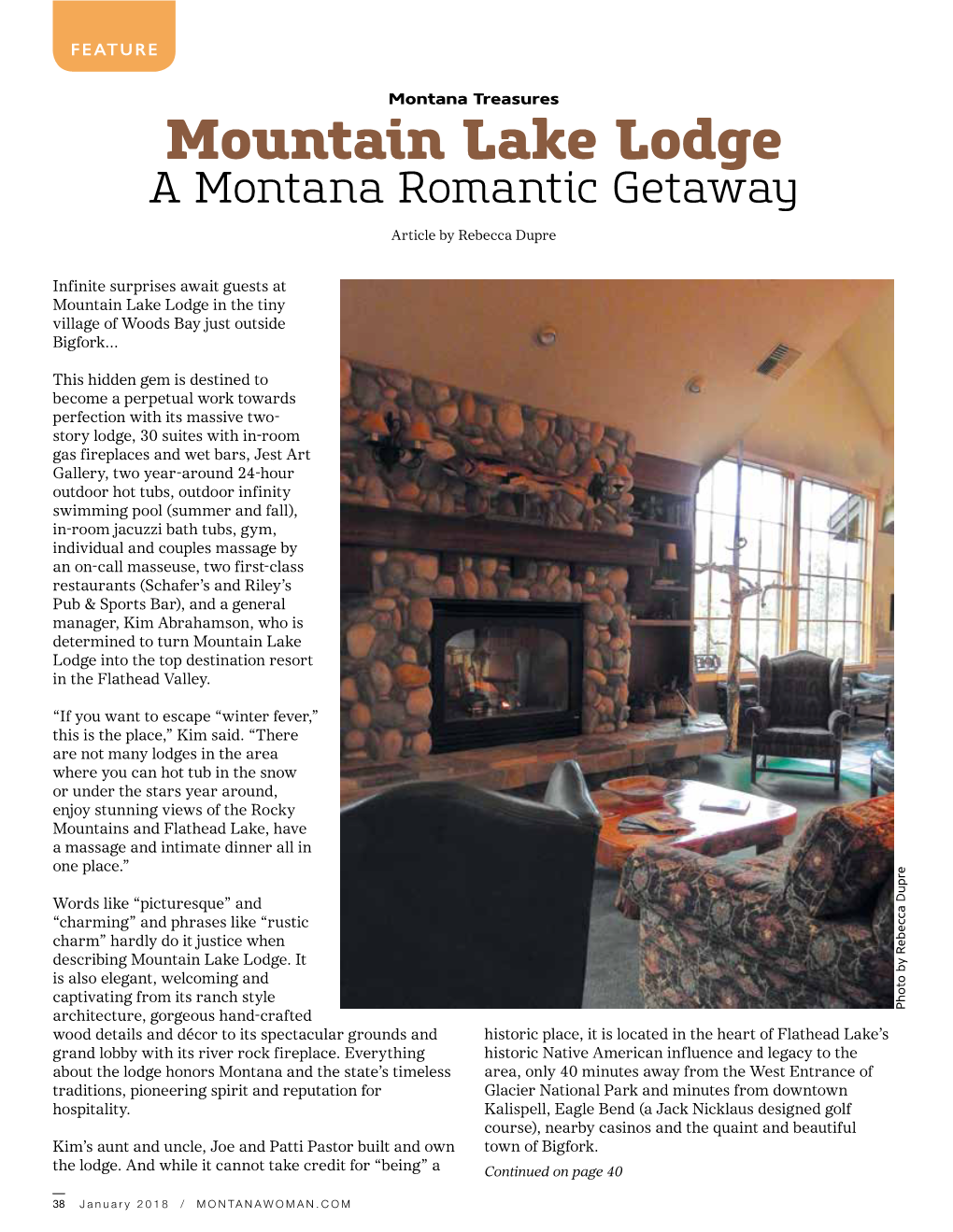 Mountain Lake Lodge a Montana Romantic Getaway Article by Rebecca Dupre