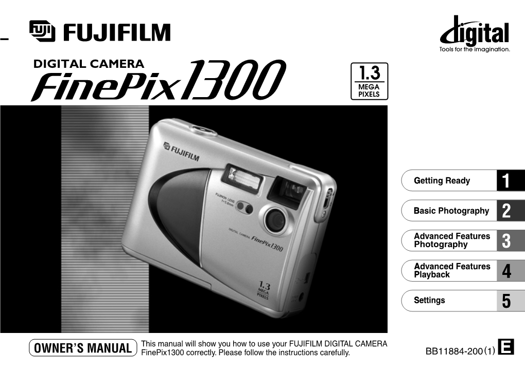 Finepix1300owner's MANUAL