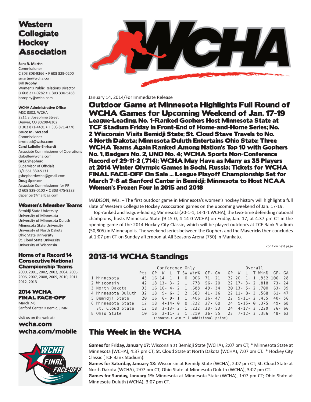 Western Collegiate Hockey Association Sara R