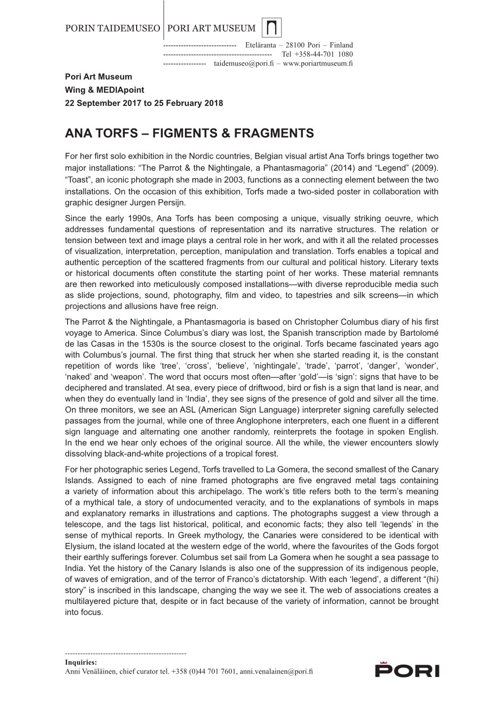 Ana Torfs – Figments & Fragments