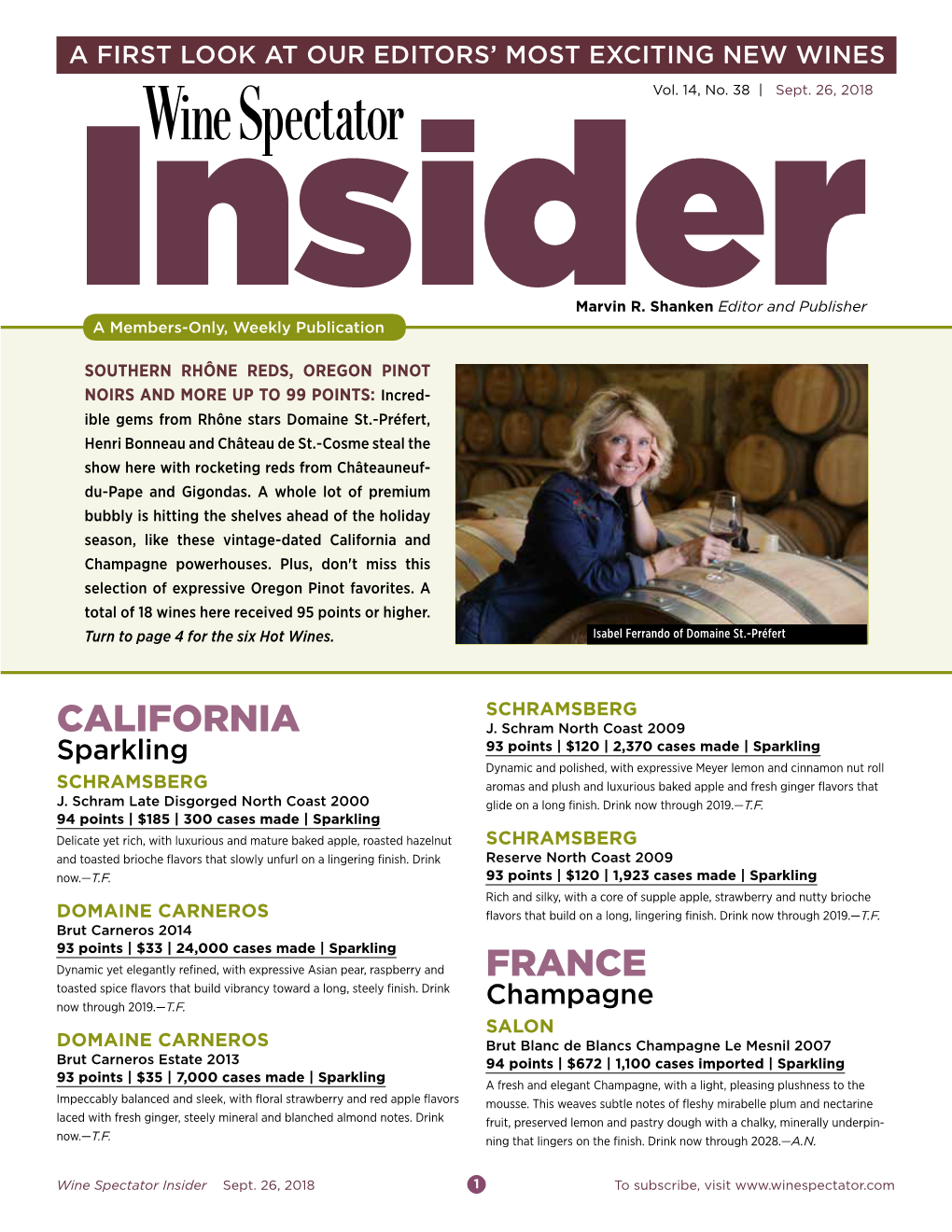 Wine Spectator Insider Sept