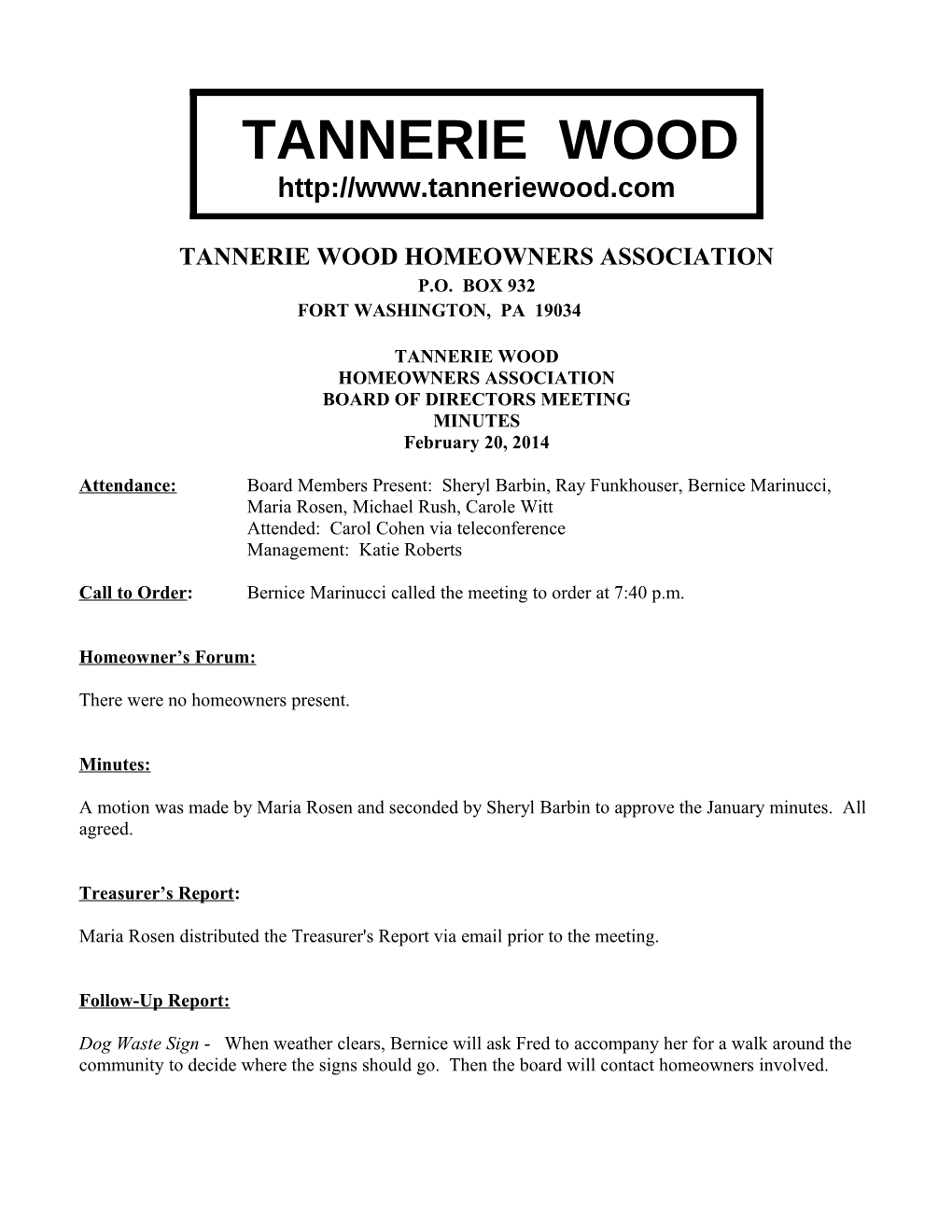 Tannerie Wood Homeowners Association s1