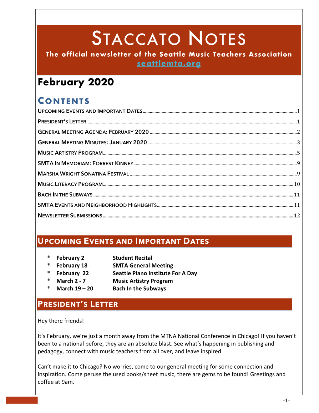 '20 2-1 Staccato Notes