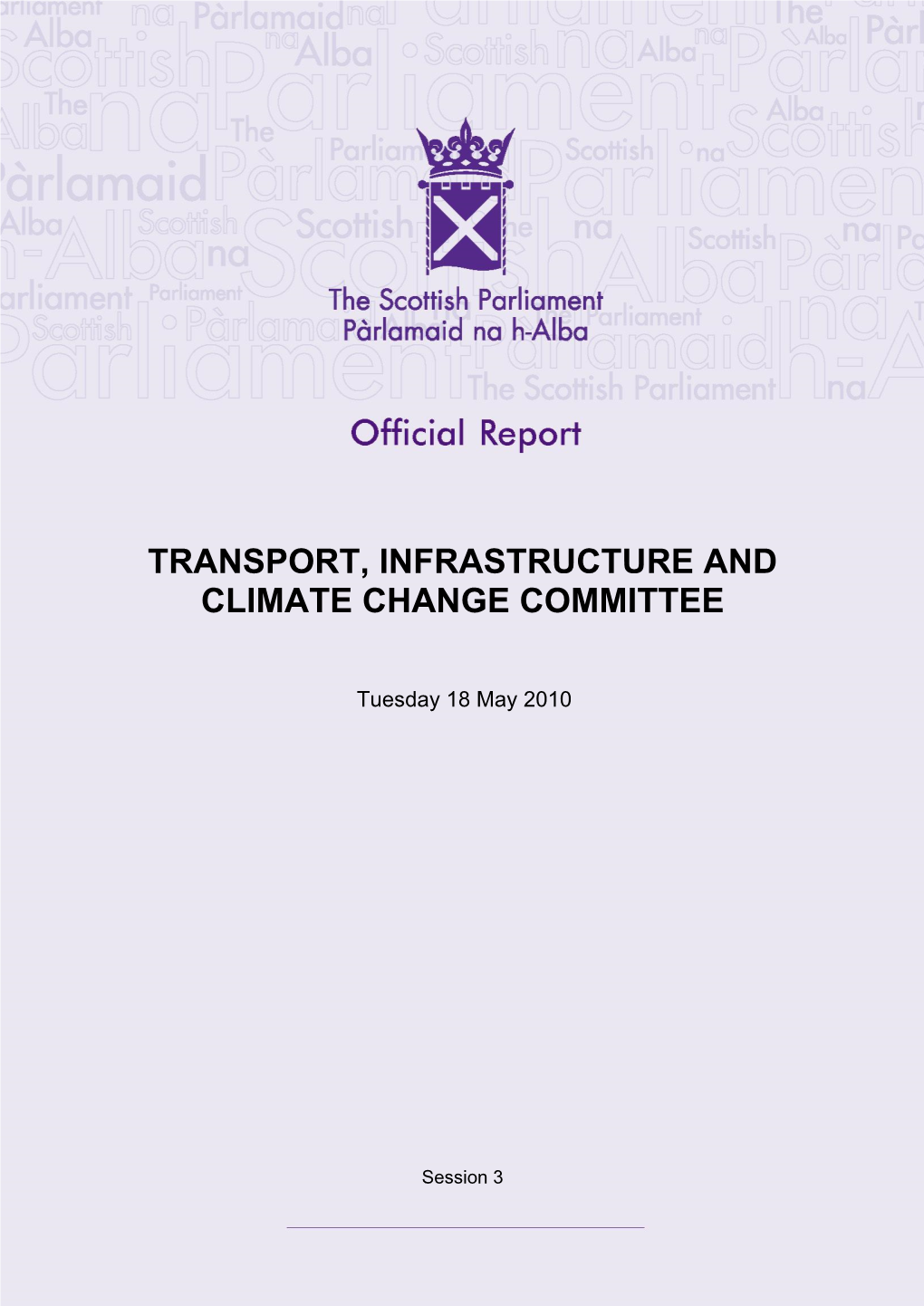 Transport, Infrastructure and Climate Change Committee