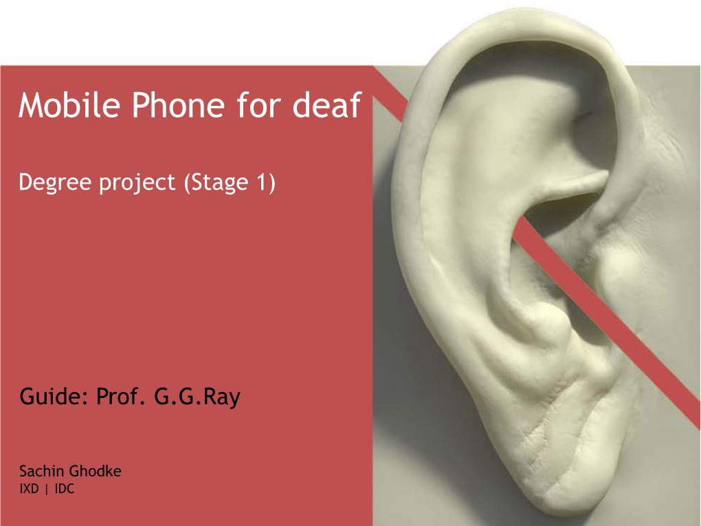 Mobile Phone for Deaf