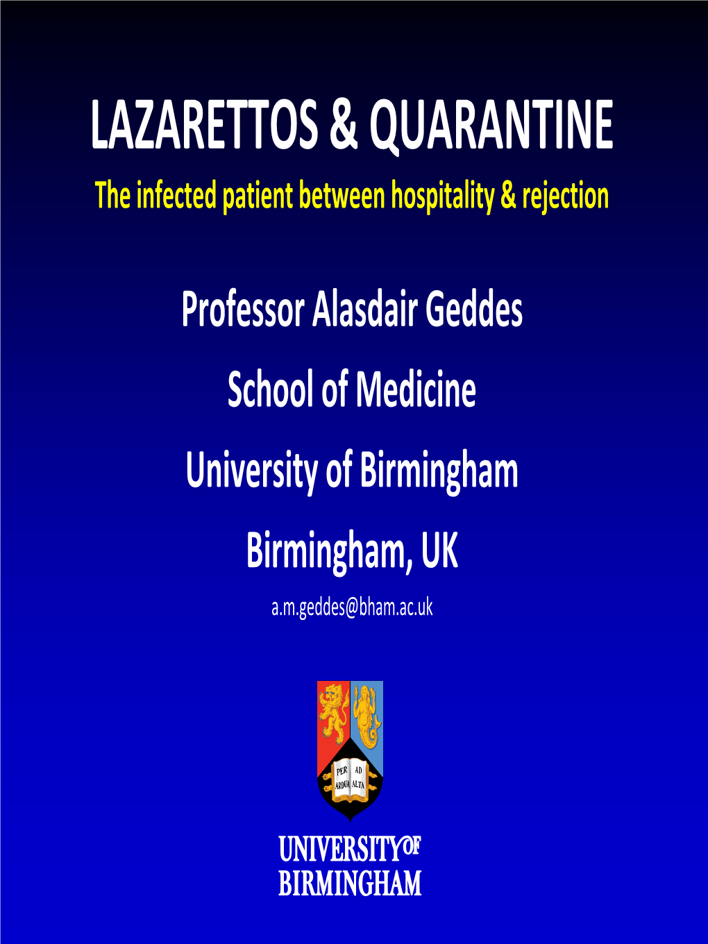 Lazarettos & Quarantine