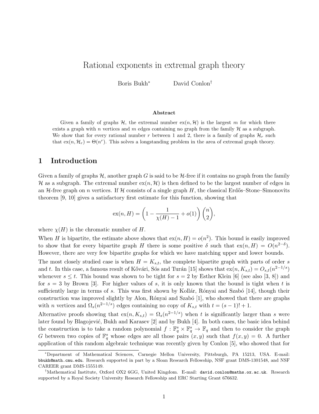 Rational Exponents in Extremal Graph Theory