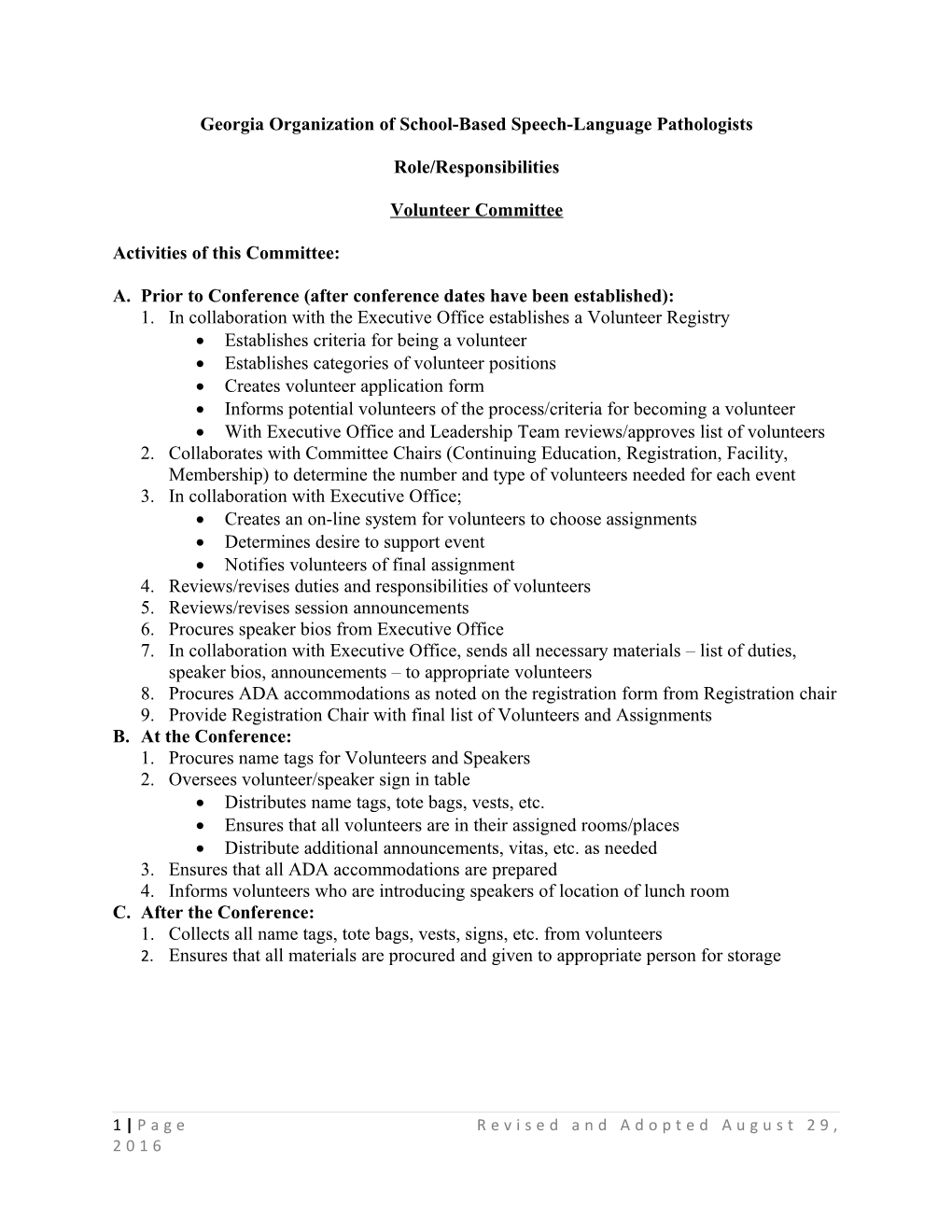 Georgia Organization of School-Based Speech-Language Pathologists