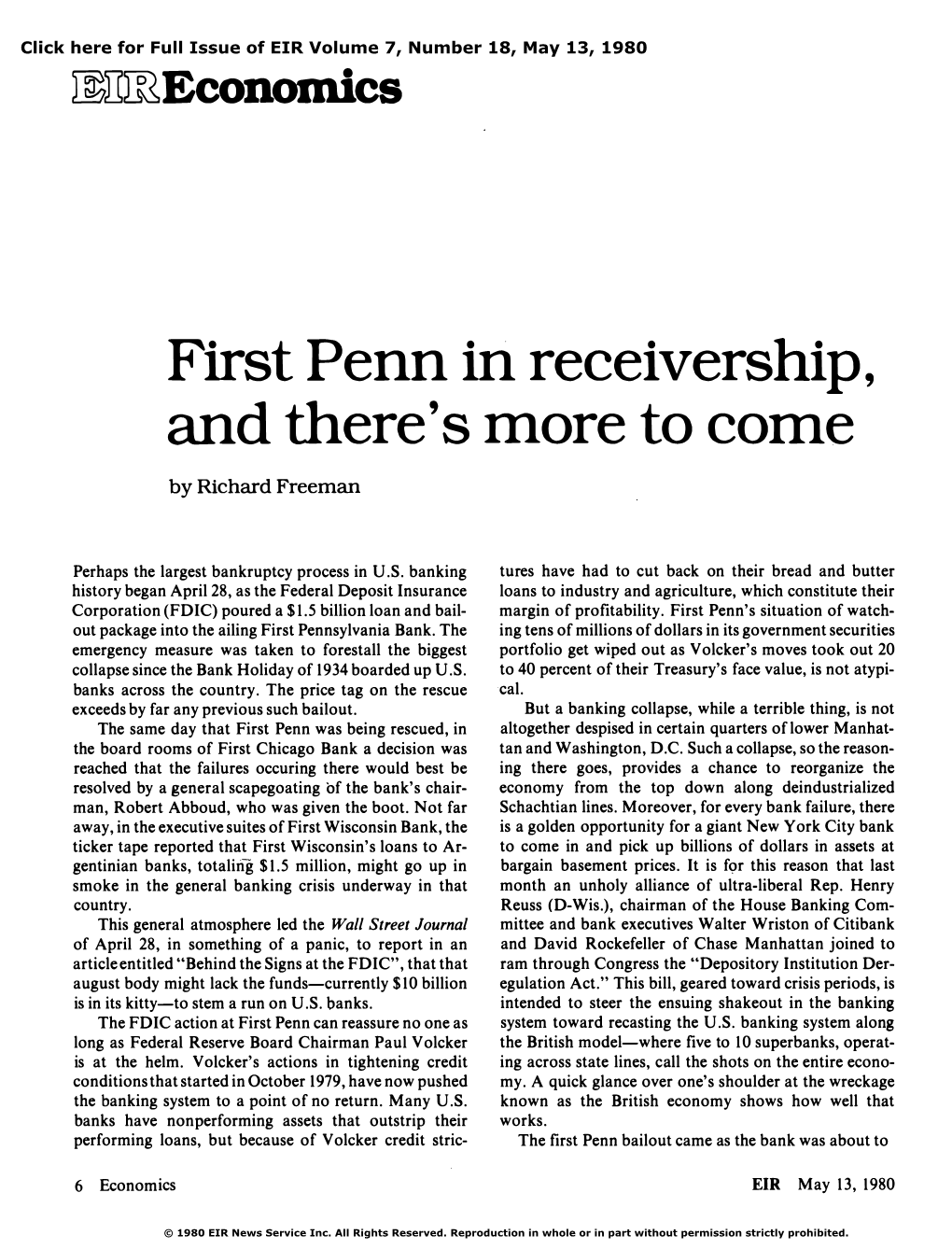 First Penn in Receivership, and There's More to Come