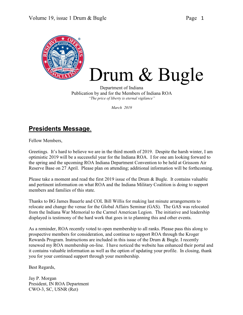Drum & Bugle March 2019