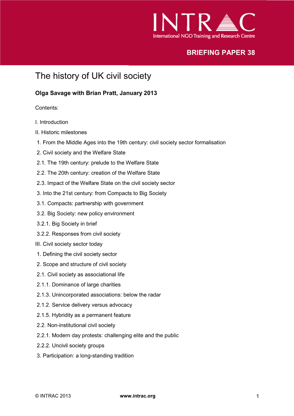 The History of UK Civil Society