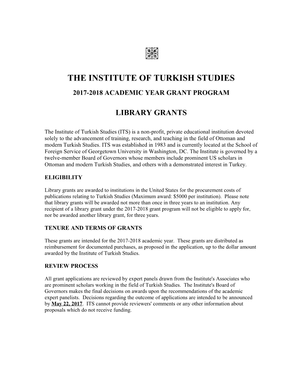 The Institute of Turkish Studies