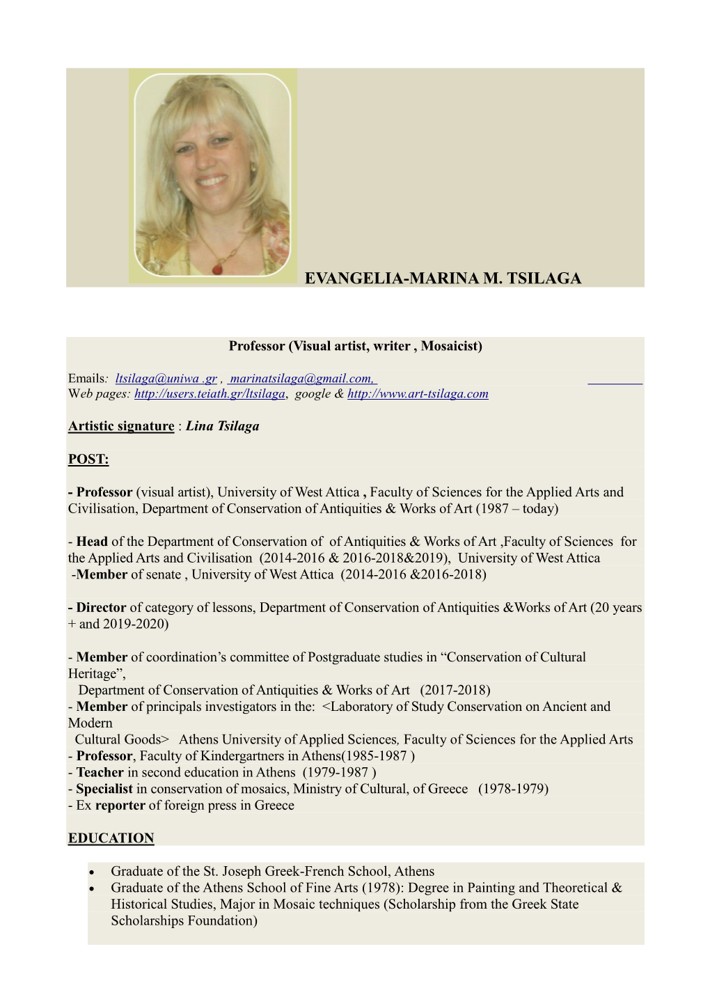 Evangelia-Marina M. Tsilaga