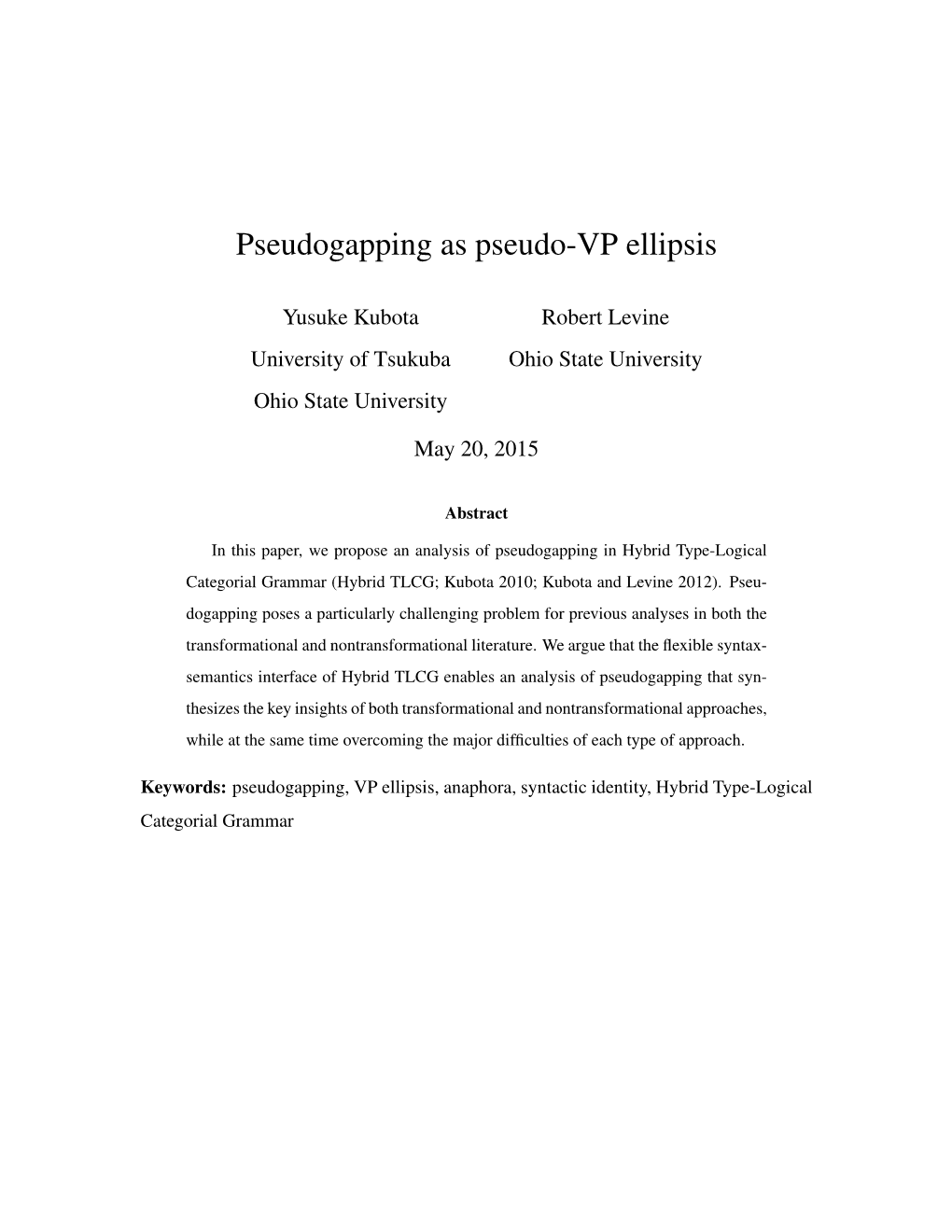 Pseudogapping As Pseudo-VP Ellipsis