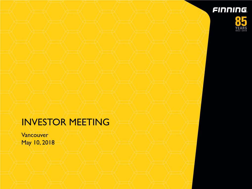 2018 Investor Meeting Presentation