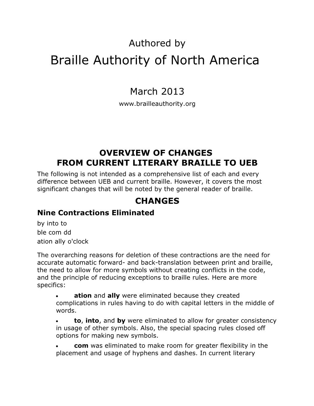 Braille Authority of North America