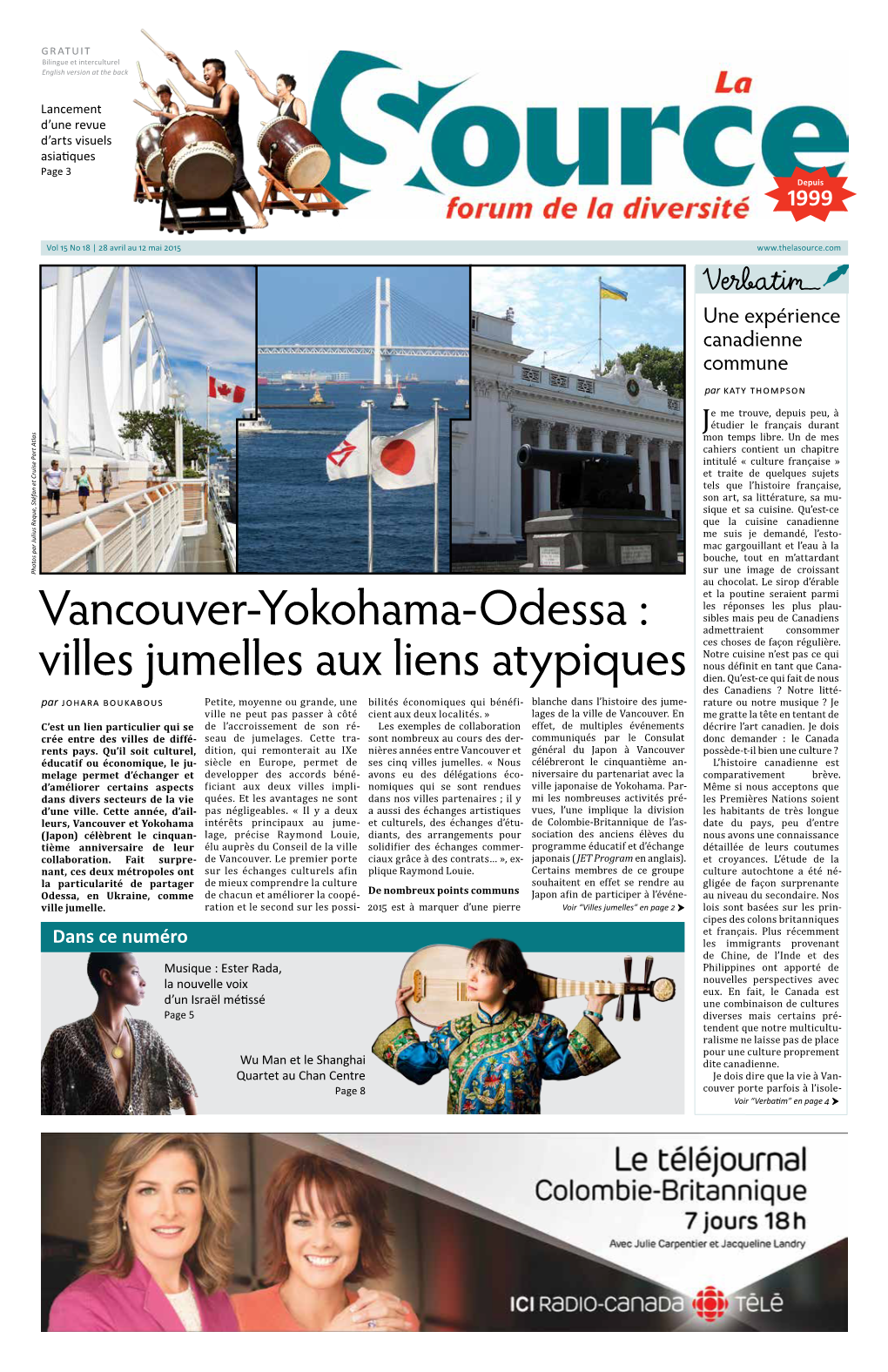 Vancouver-Yokohama-Odessa : Villes Jumelles Aux Liens Atypiques