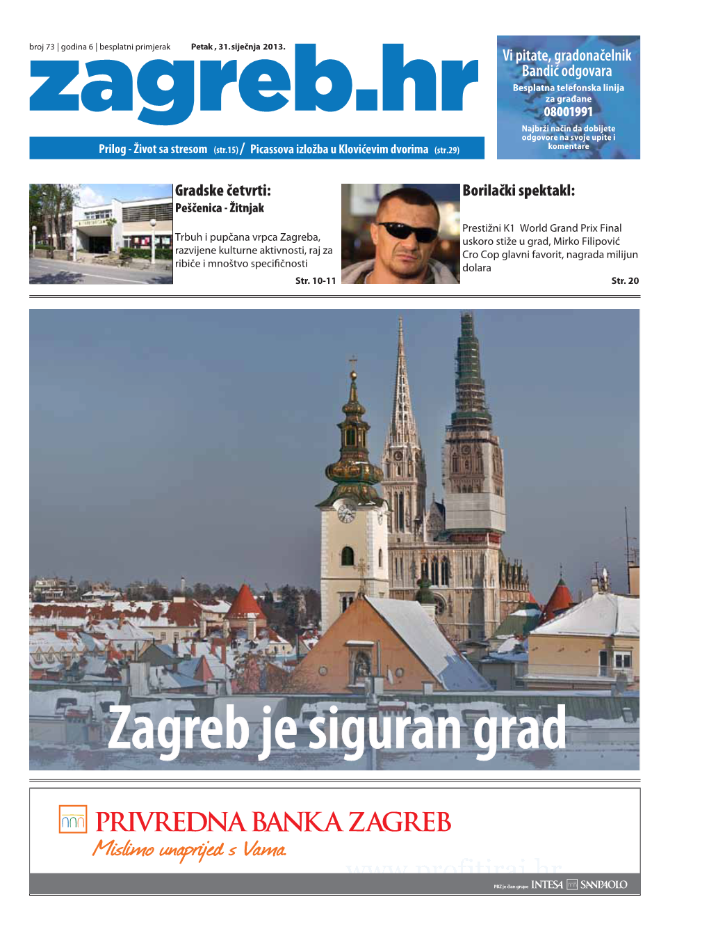 Zagreb Je Siguran Grad Zagreb.Hr 02 Tema Broja 31.Siječnja 2013