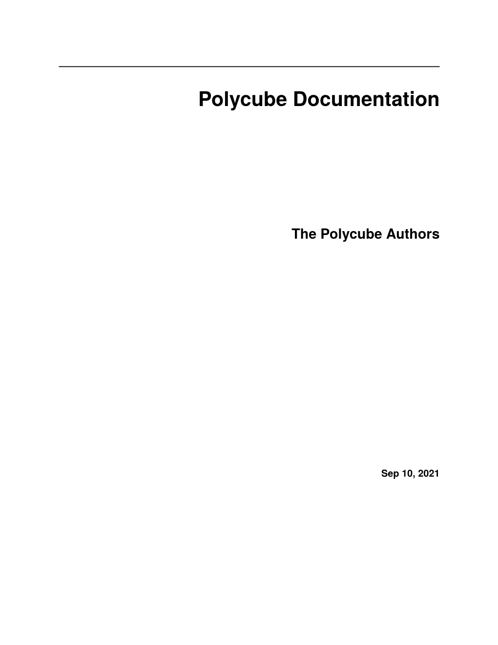 Polycube Documentation