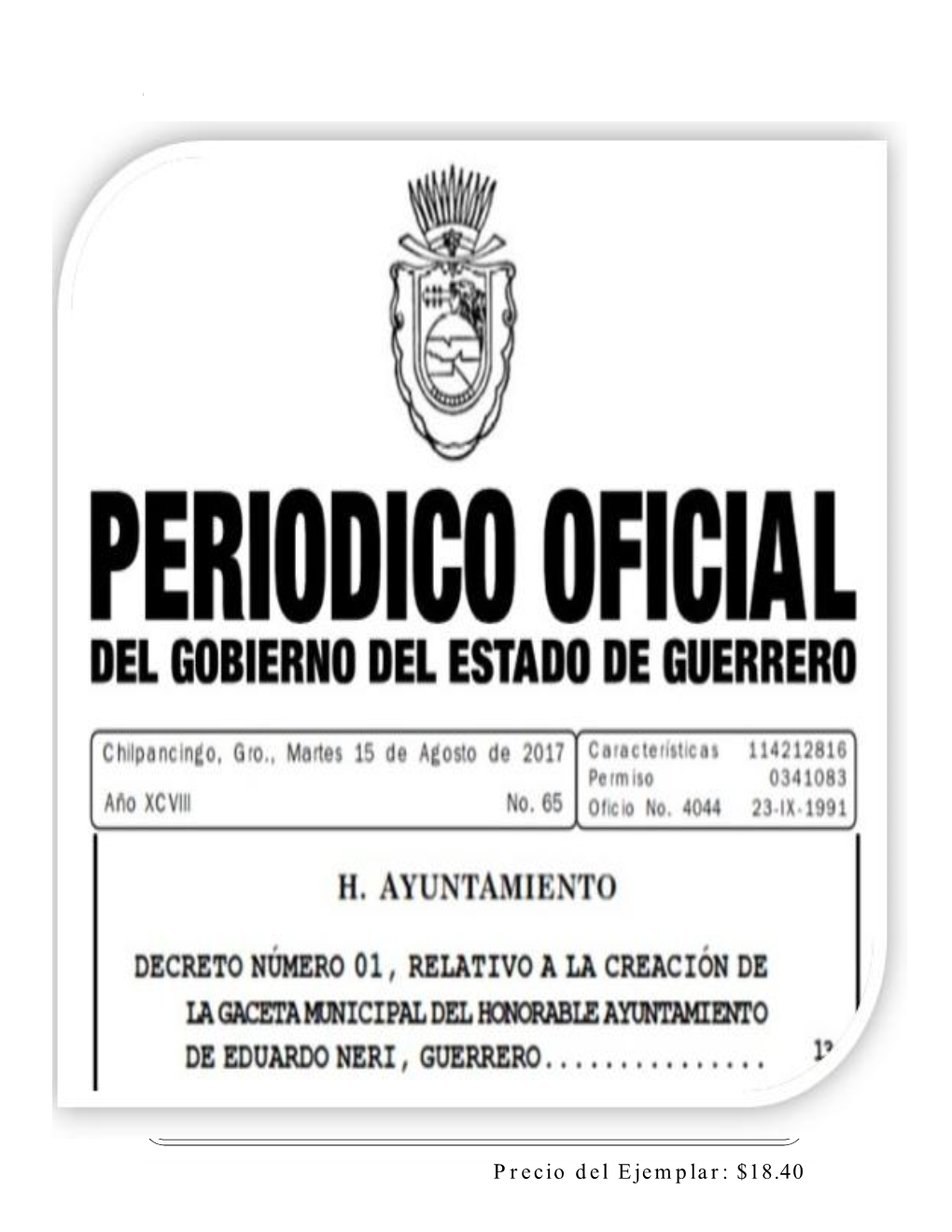 Periodico Oficial – Reglamento De La Gaceta Municipal