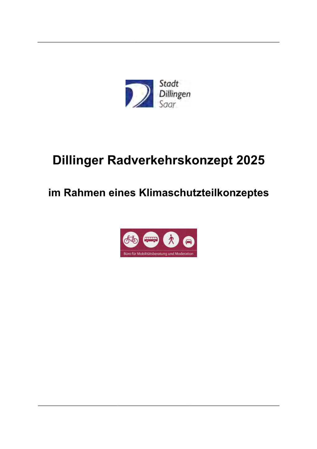 Dillinger Radverkehrskonzept 2025 Im Rahmen Eines Klimaschutzteilkonzeptes