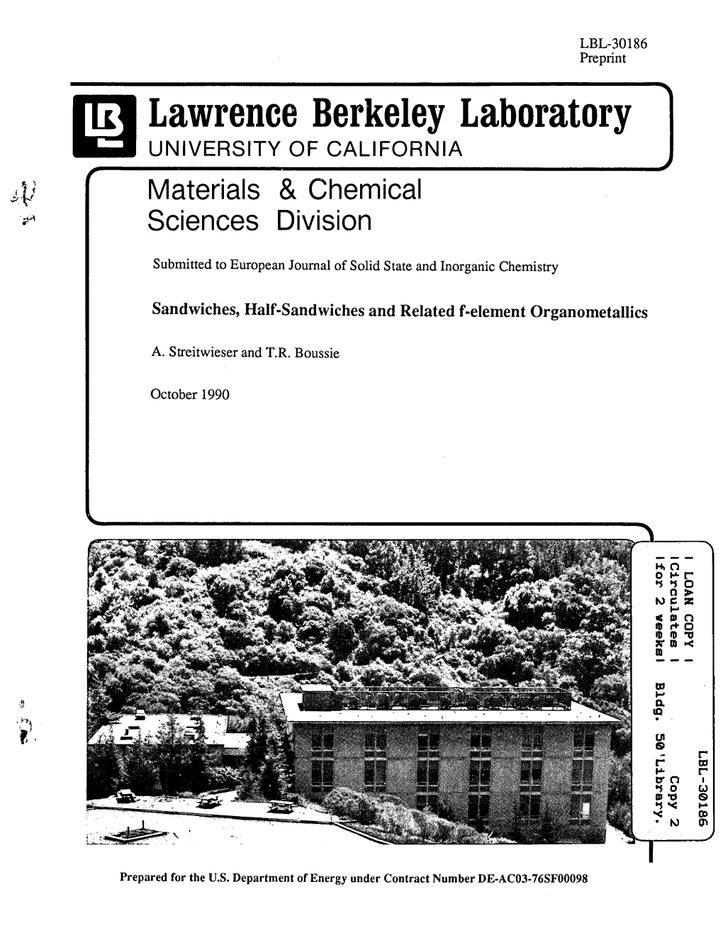 Lawrence Berkeley Laboratory UNIVERSITY of CALIFORNIA