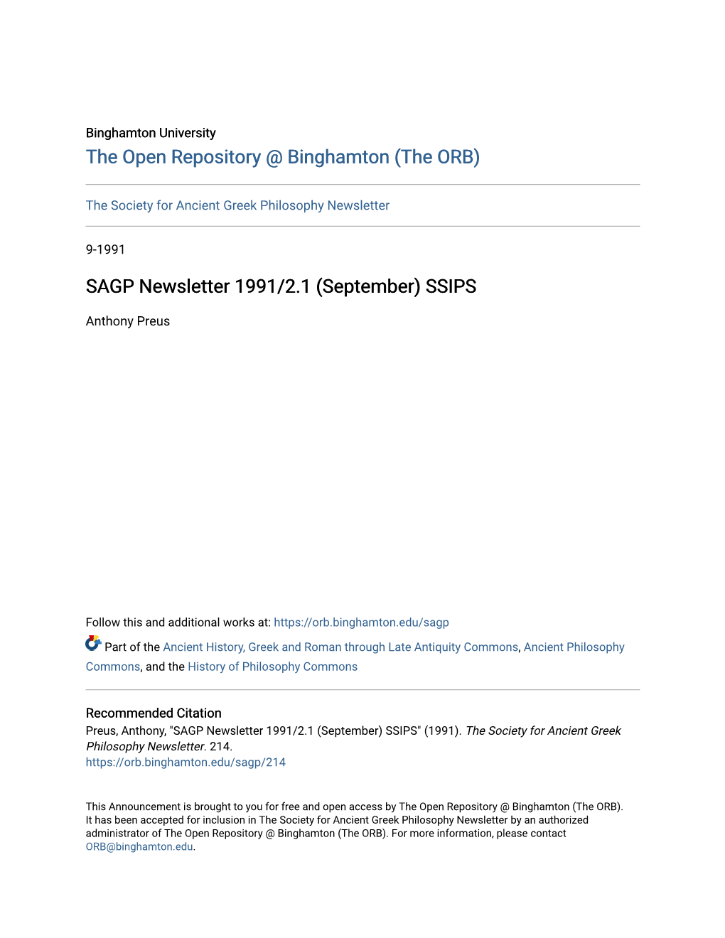SAGP Newsletter 1991/2.1 (September) SSIPS