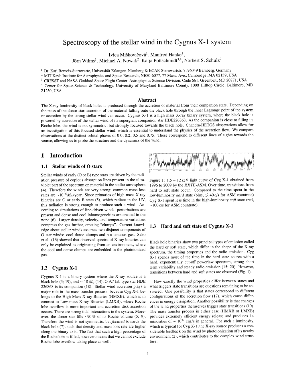 Spectroscopy of the Stellar Wind in the Cygnus X-1 System