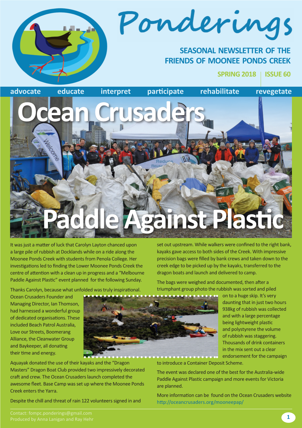 Ocean Crusaders Paddle Against Plastic