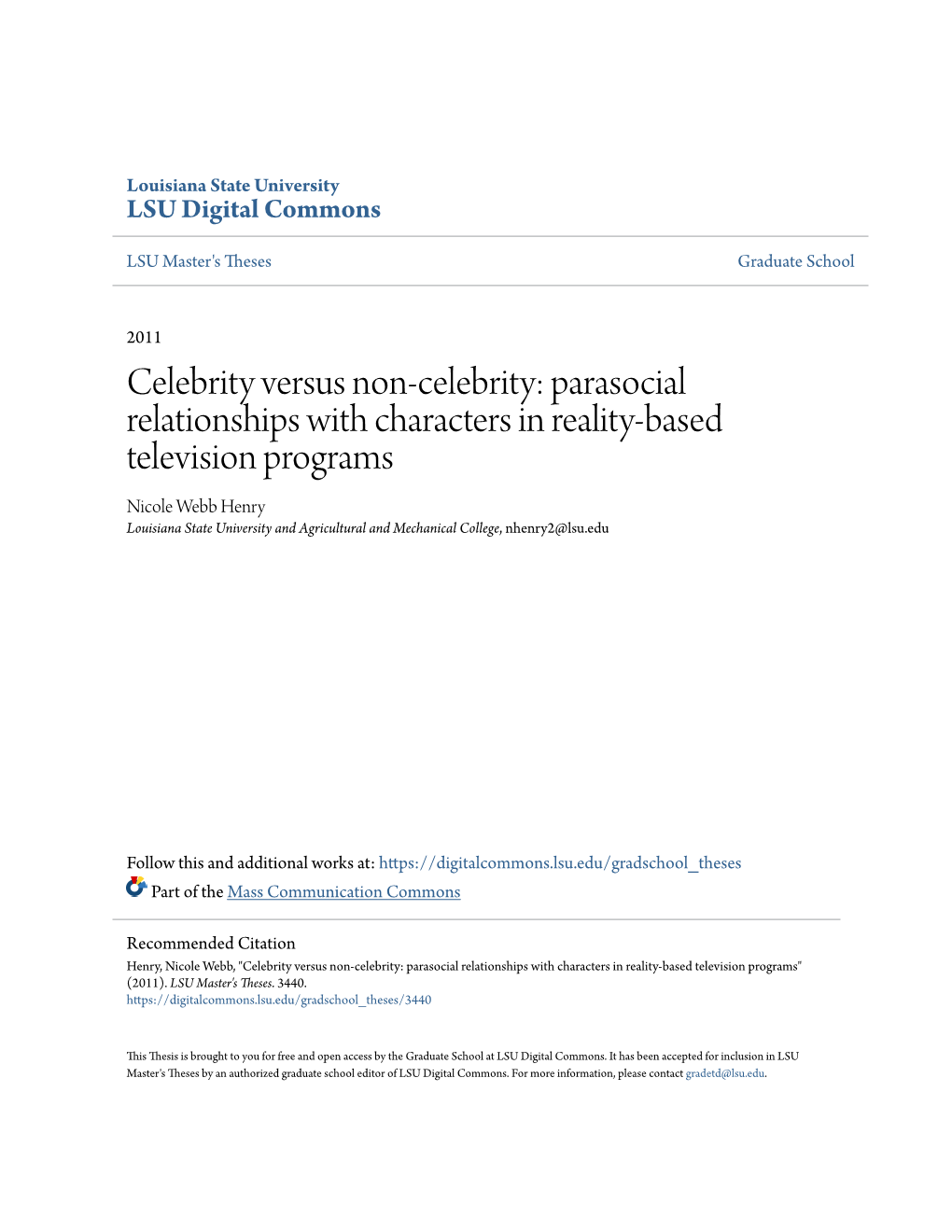 Parasocial Relationships with Characters in Reality-Based