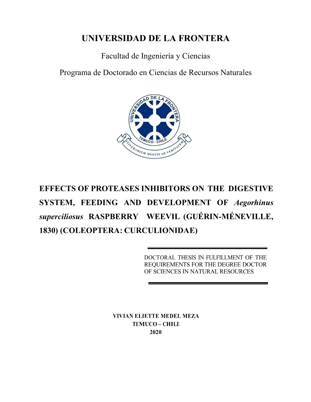 CHAPTER IV the Effect of Protease