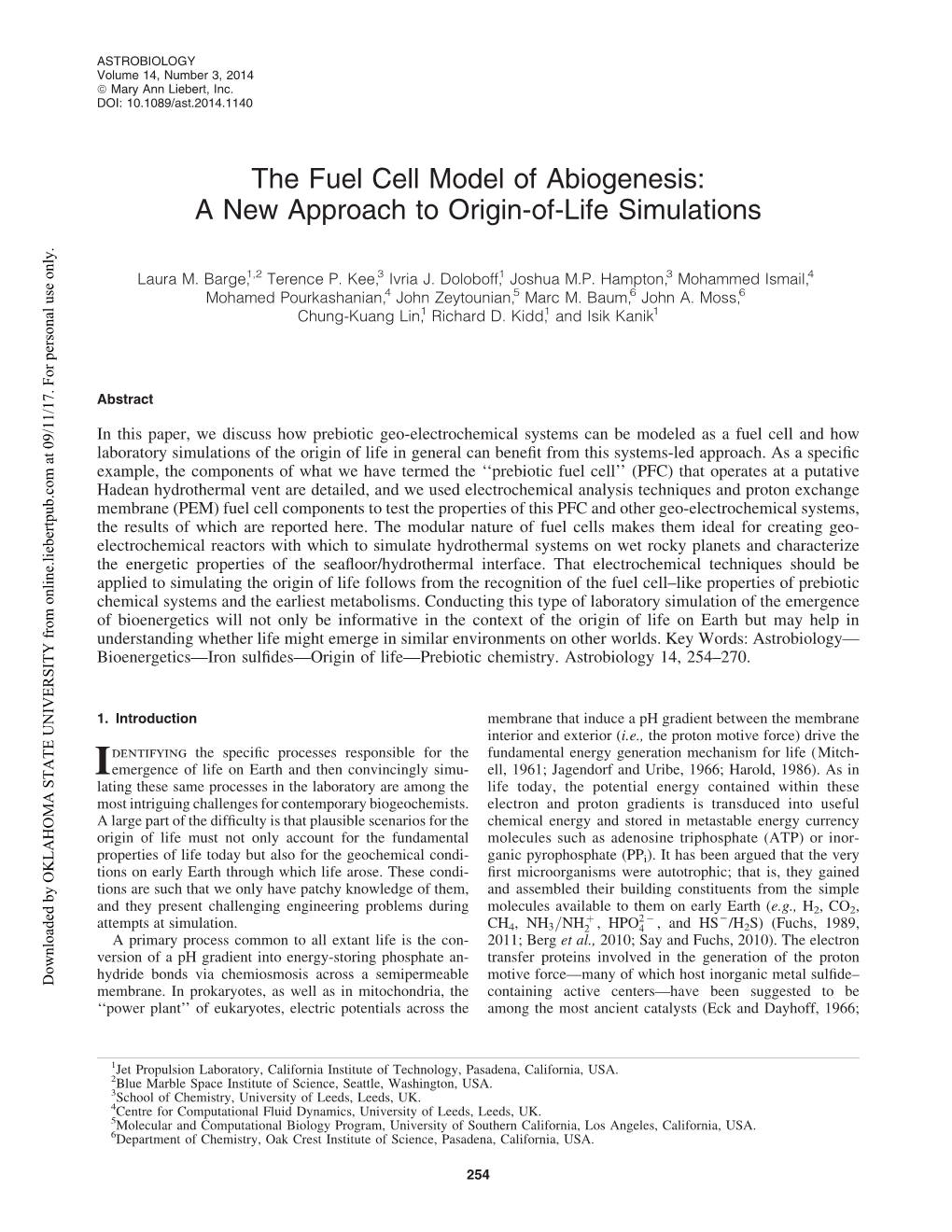 The Fuel Cell Model of Abiogenesis: a New Approach to Origin-Of-Life Simulations