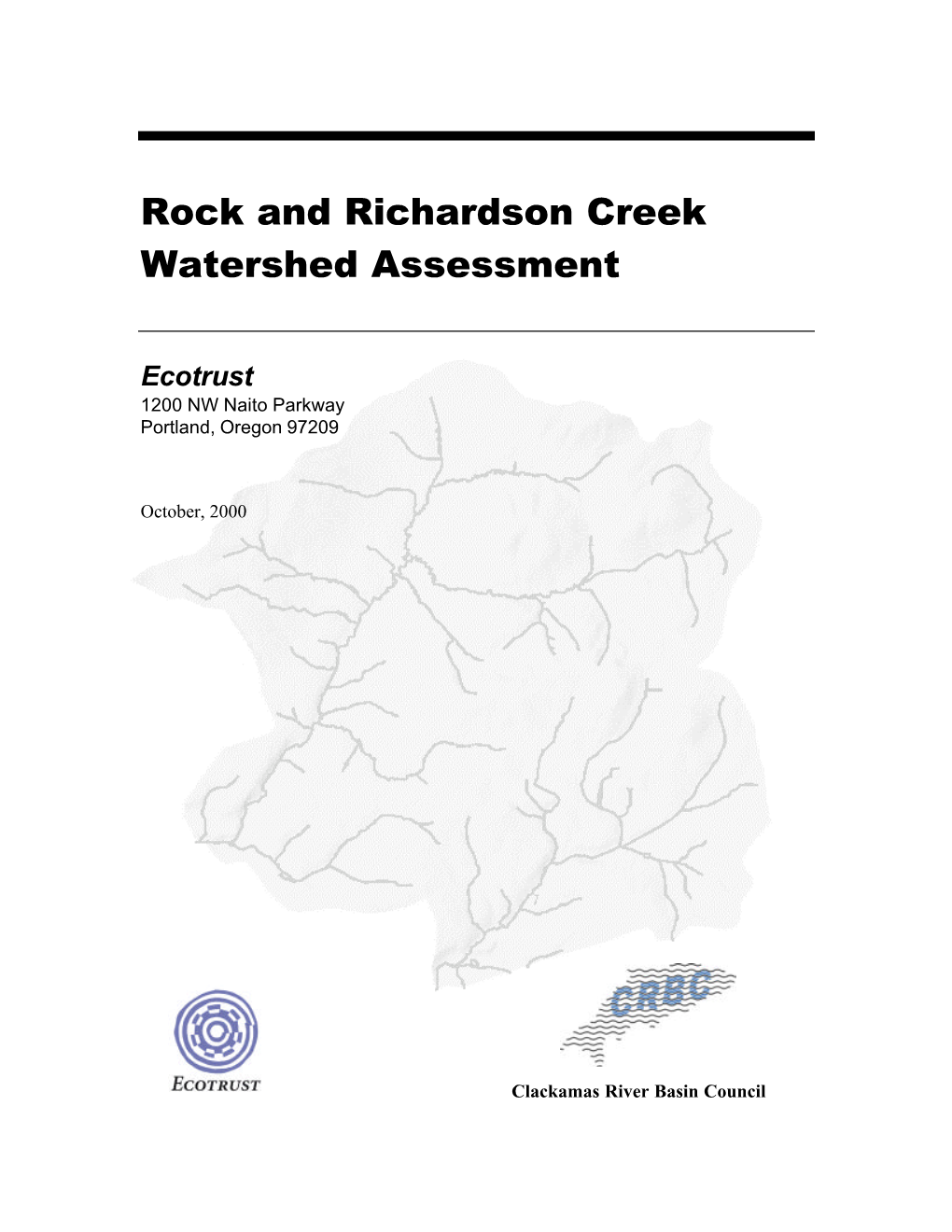 Rock and Richardson Creek Watershed Assessment