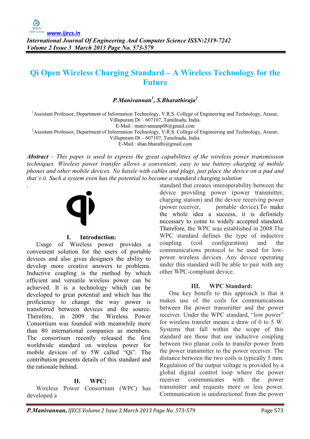 Qi Open Wireless Charging Standard – a Wireless Technology for the Future