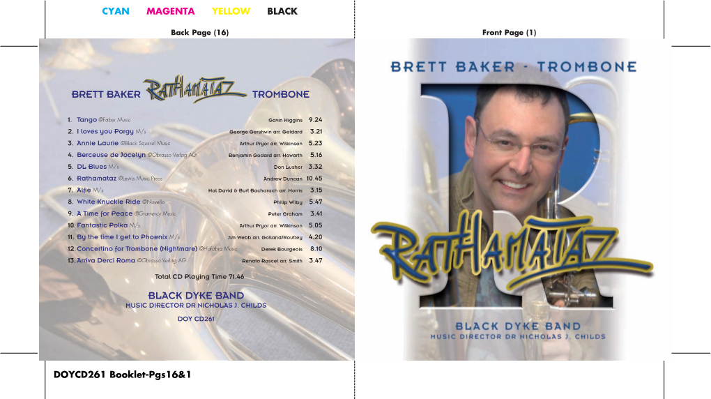 Brett Baker Trombone Black Dyke Band