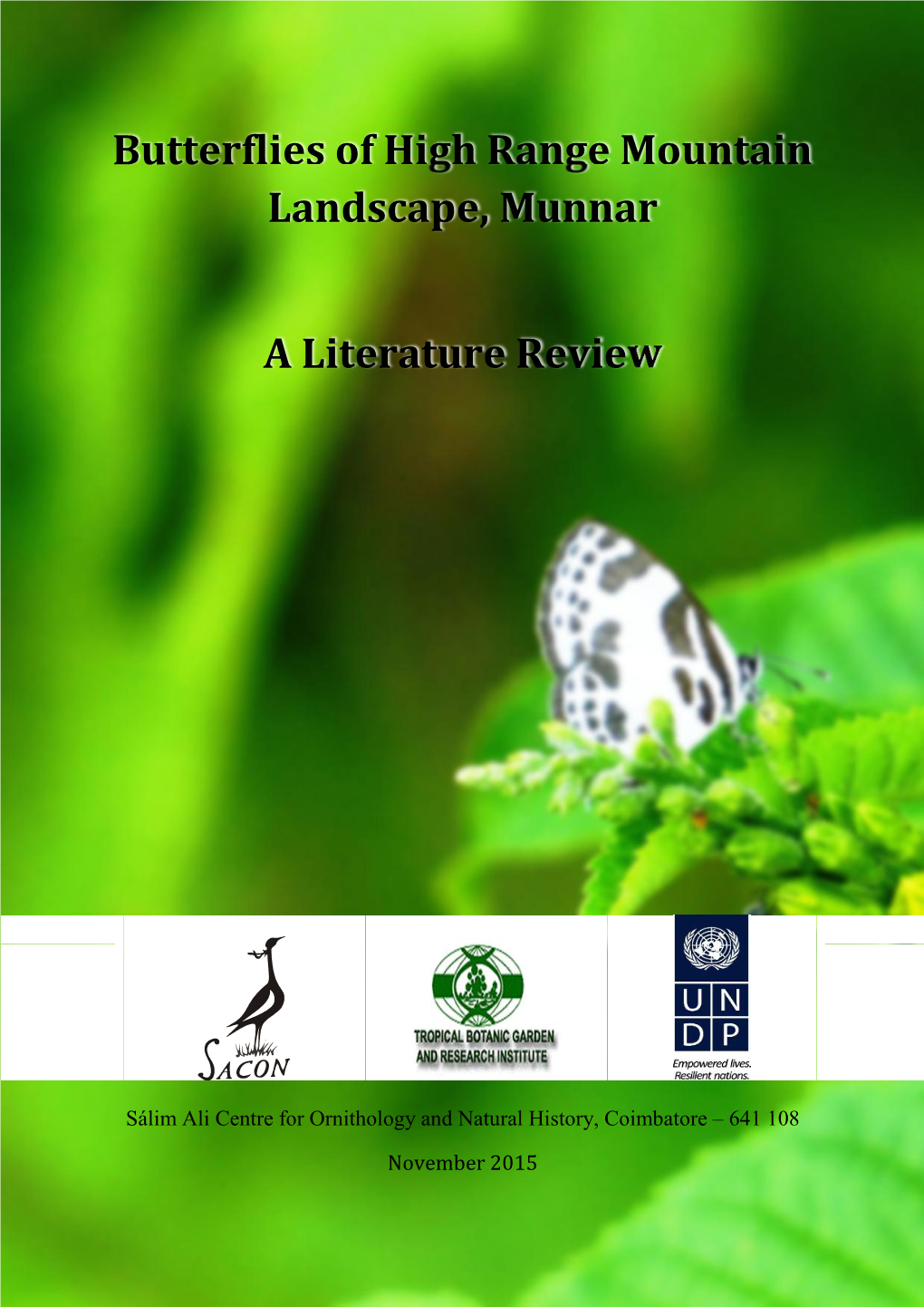 Butterflies of Munnar High Range Mountain Landscape -A Literature Review