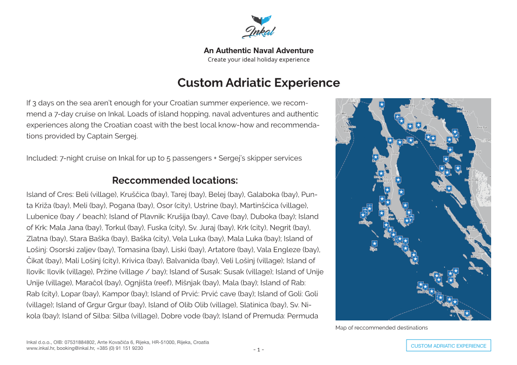 Custom Adriatic Experience