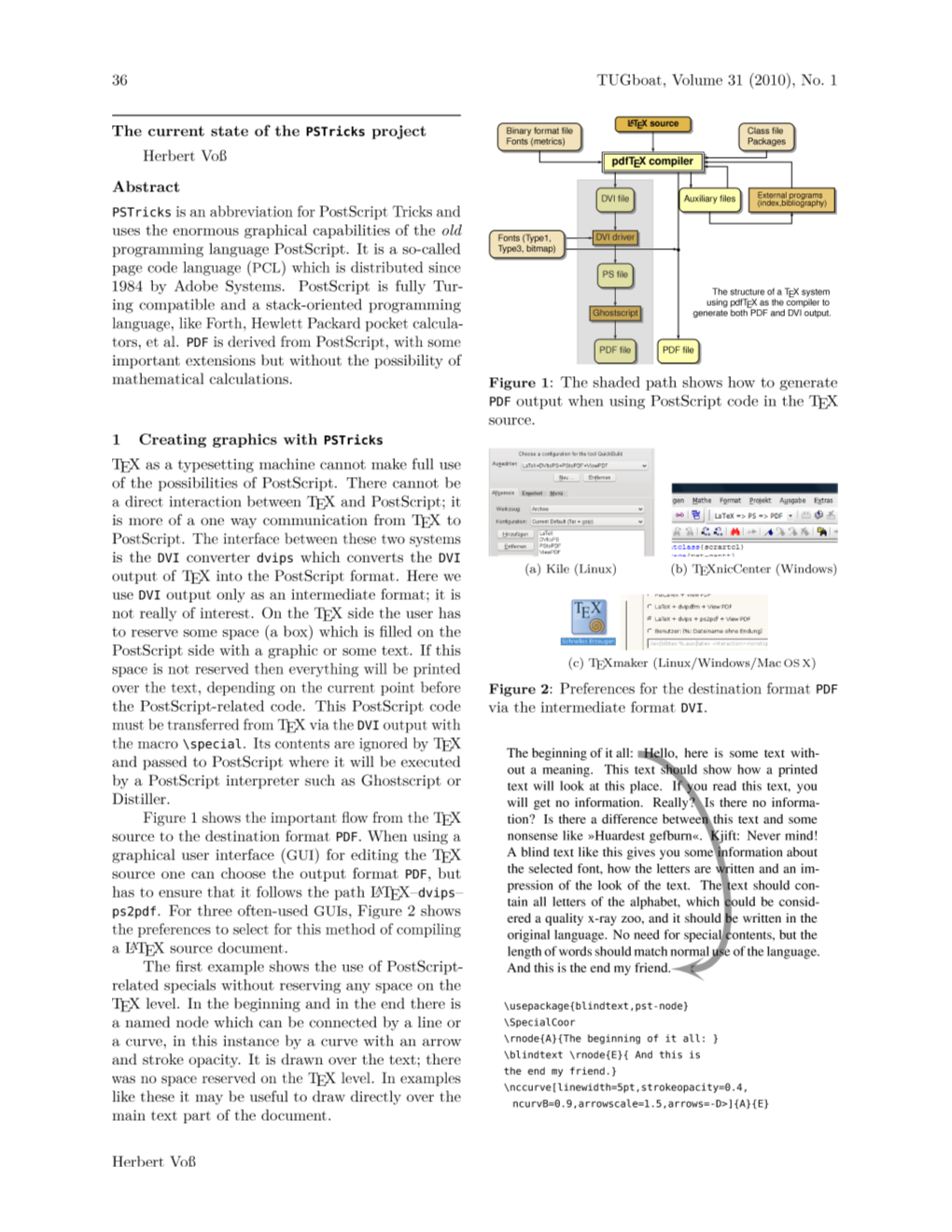 The Current State of the Pstricks Project 38 Tugboat, Volume 31 (2010), No