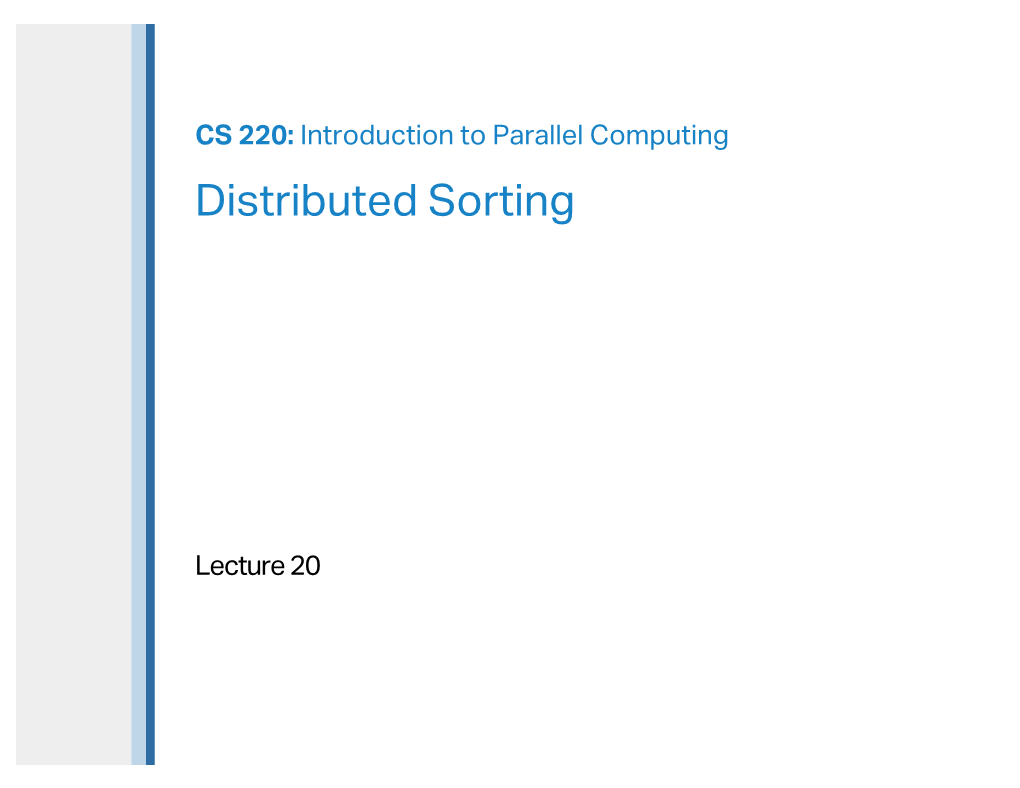 Bubble Sort § Odd/Even Transposition Sort